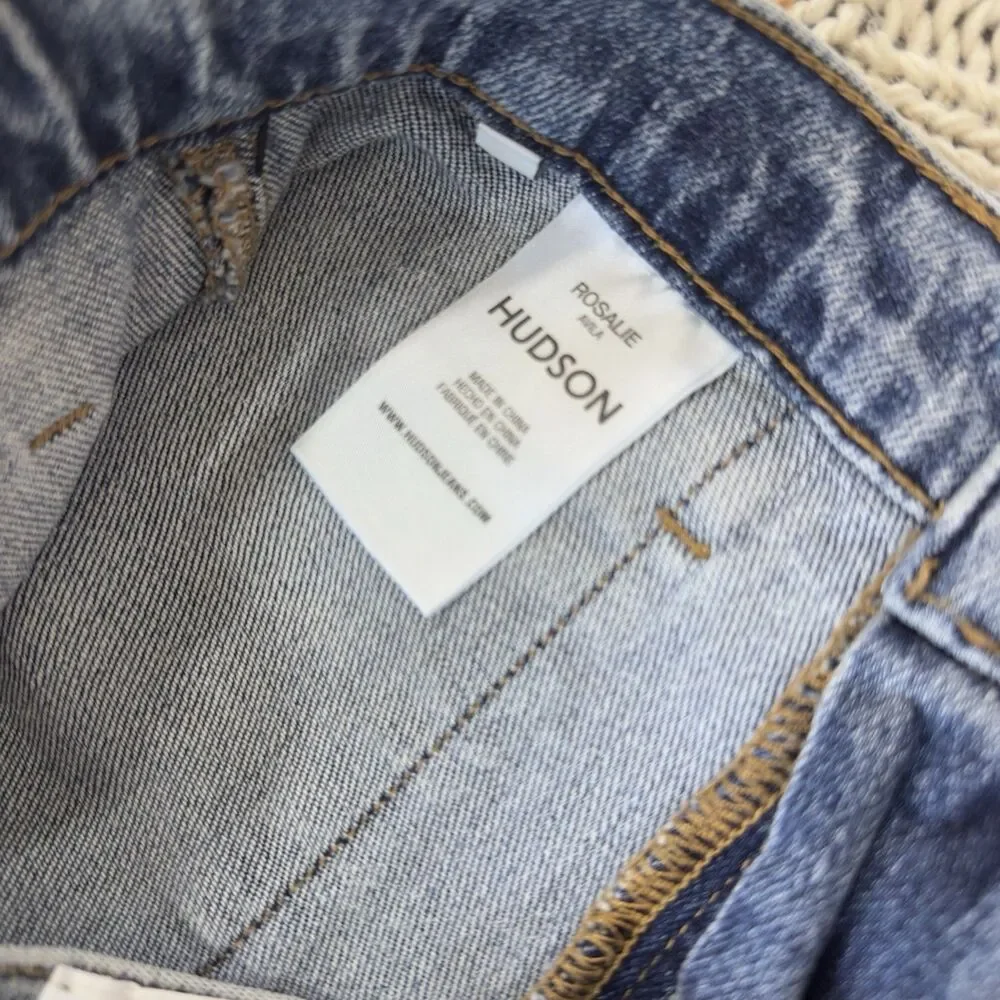 NWT Hudson Rosalie Avila High Waist Wide Leg Cargo Jeans Women 26 Light Wash